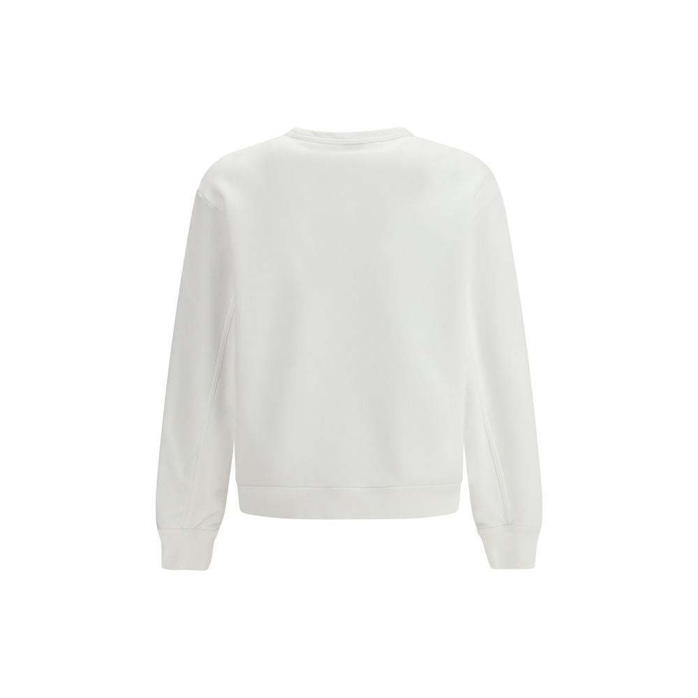 White Cotton Sweatshirt - ventzia