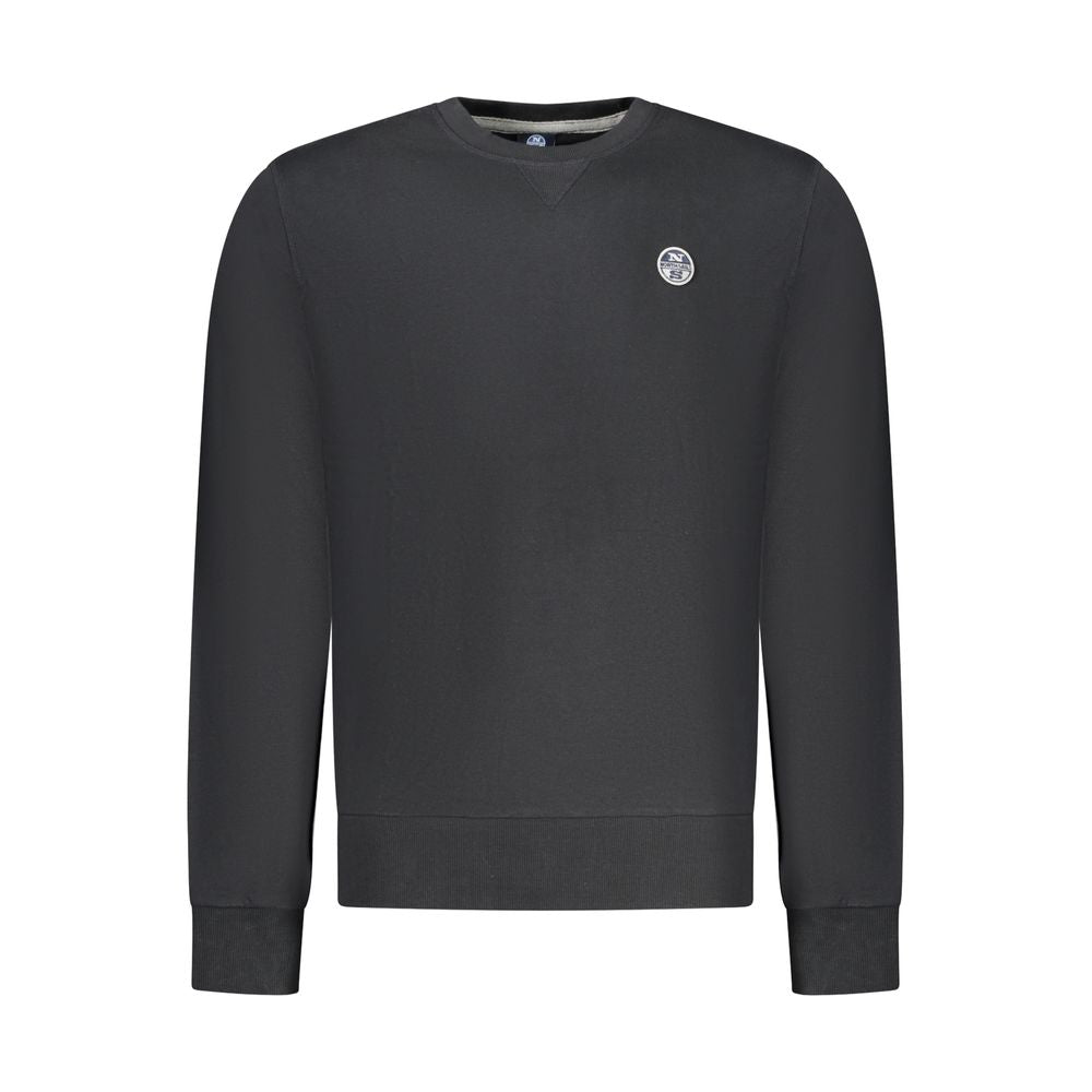 Black Cotton Men Sweatshirt - ventzia