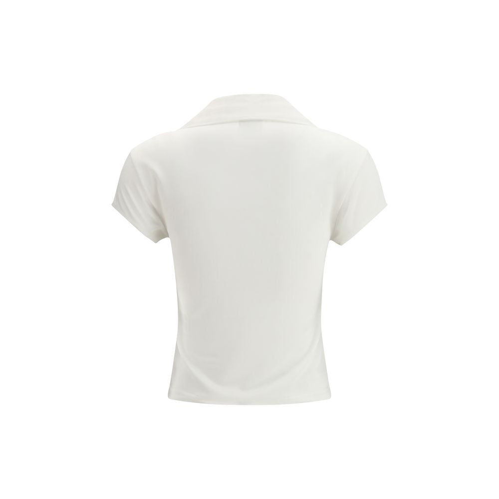 White Cotton Polo Shirt - ventzia
