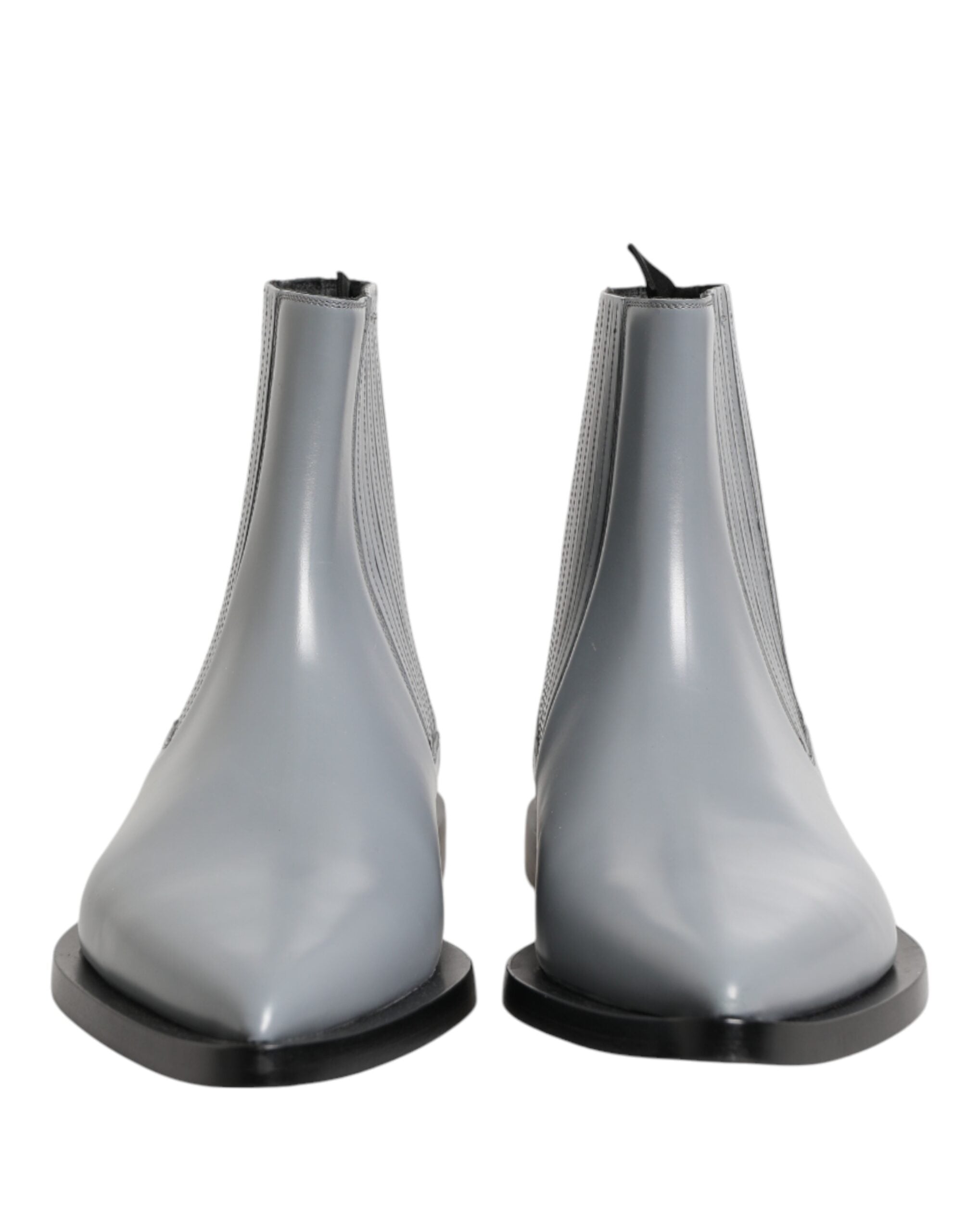 Light Gray Chelsea Short Ankle Boots Shoes - ventzia
