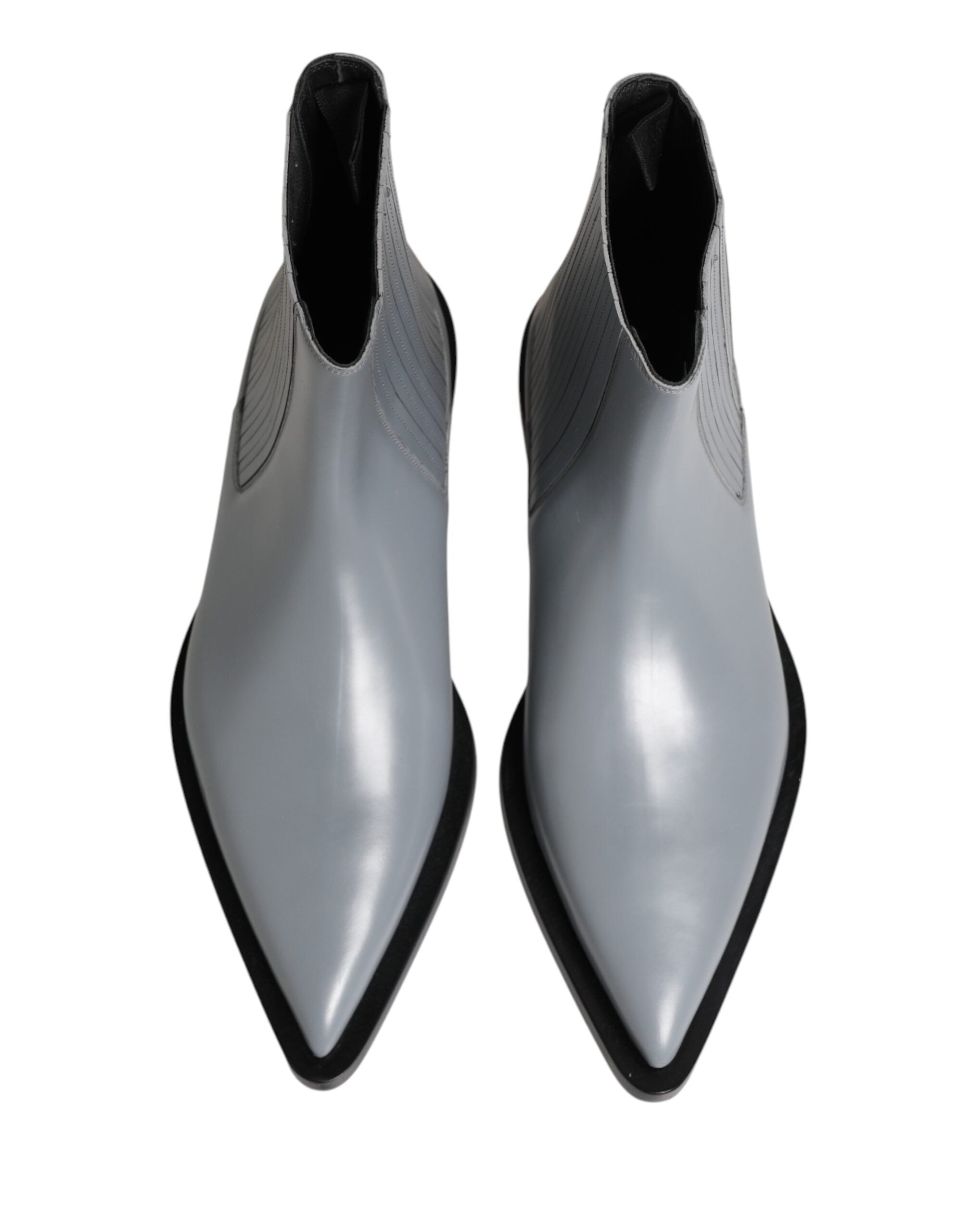 Light Gray Chelsea Short Ankle Boots Shoes - ventzia