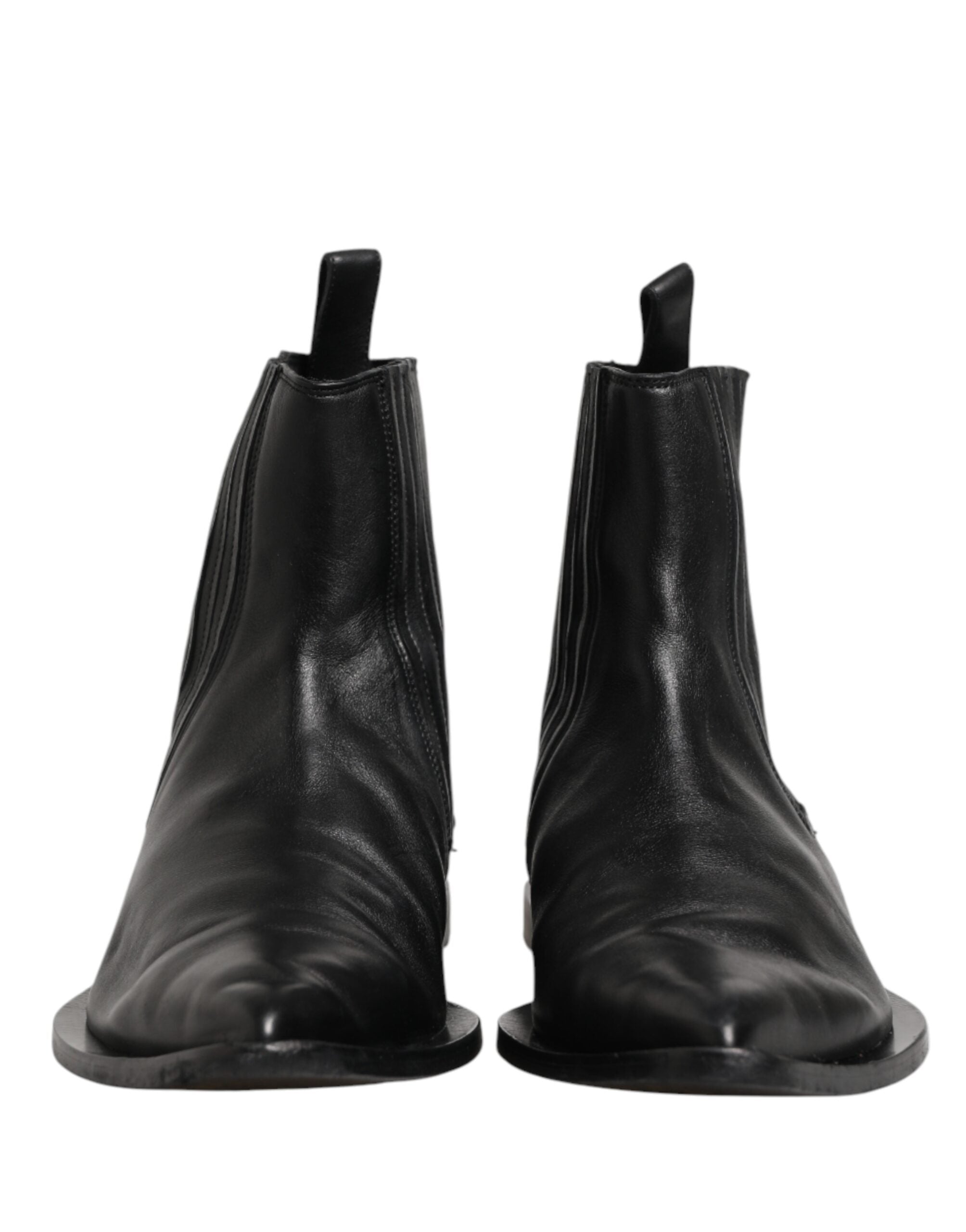 Black Chelsea Men Short Ankle Boots Shoes - ventzia