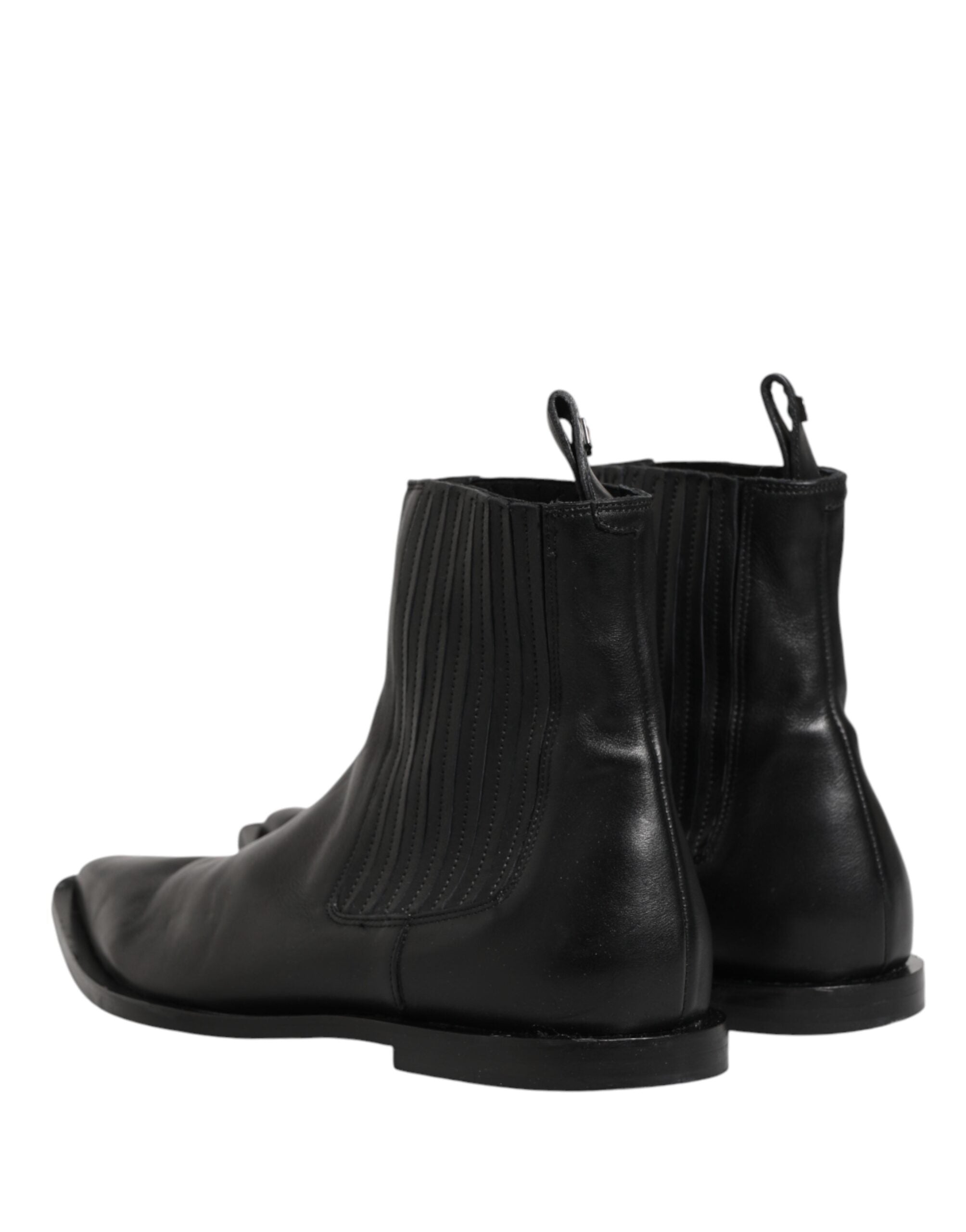 Black Chelsea Men Short Ankle Boots Shoes - ventzia