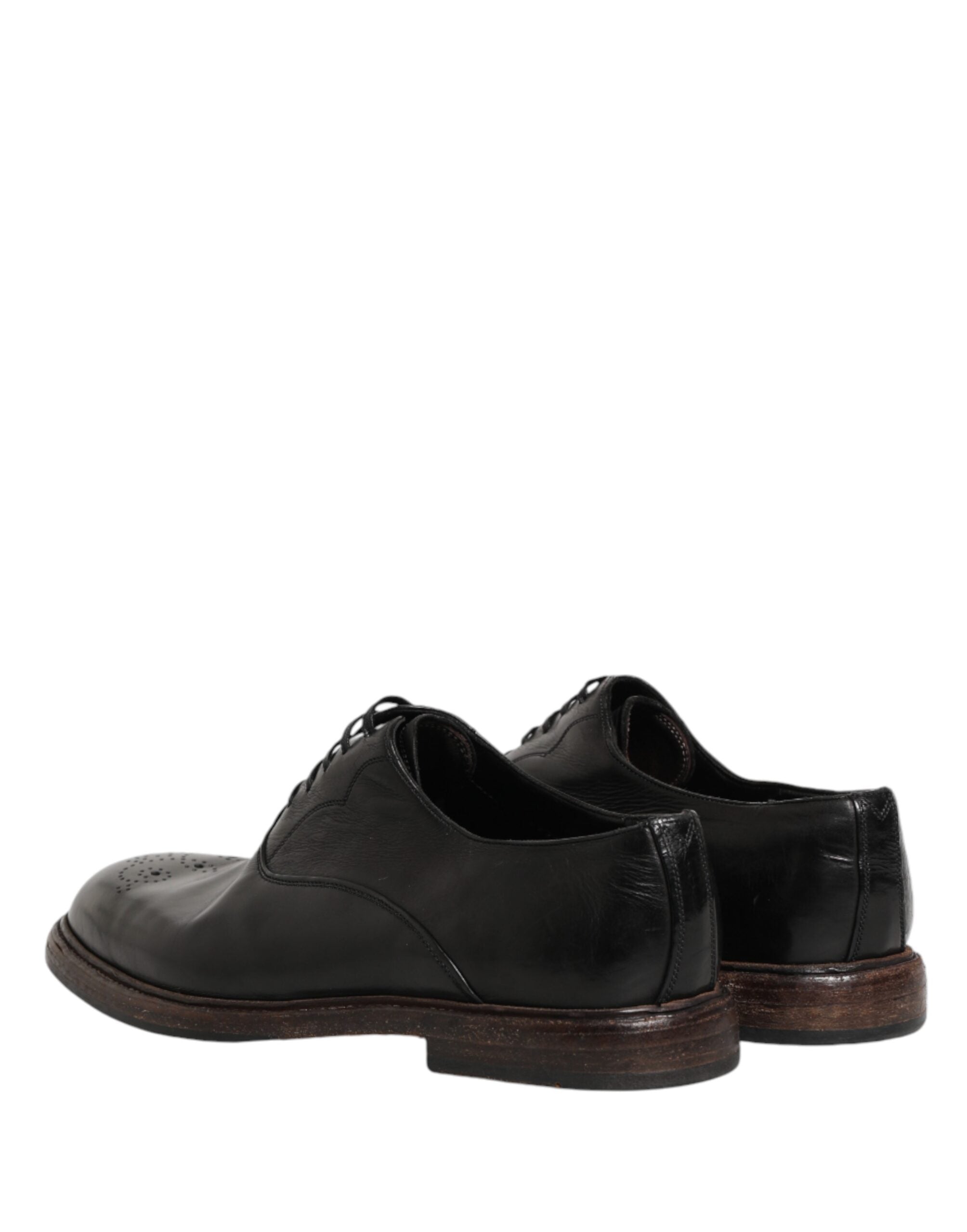 Black Calfskin Leather Oxford Dress Shoes - ventzia