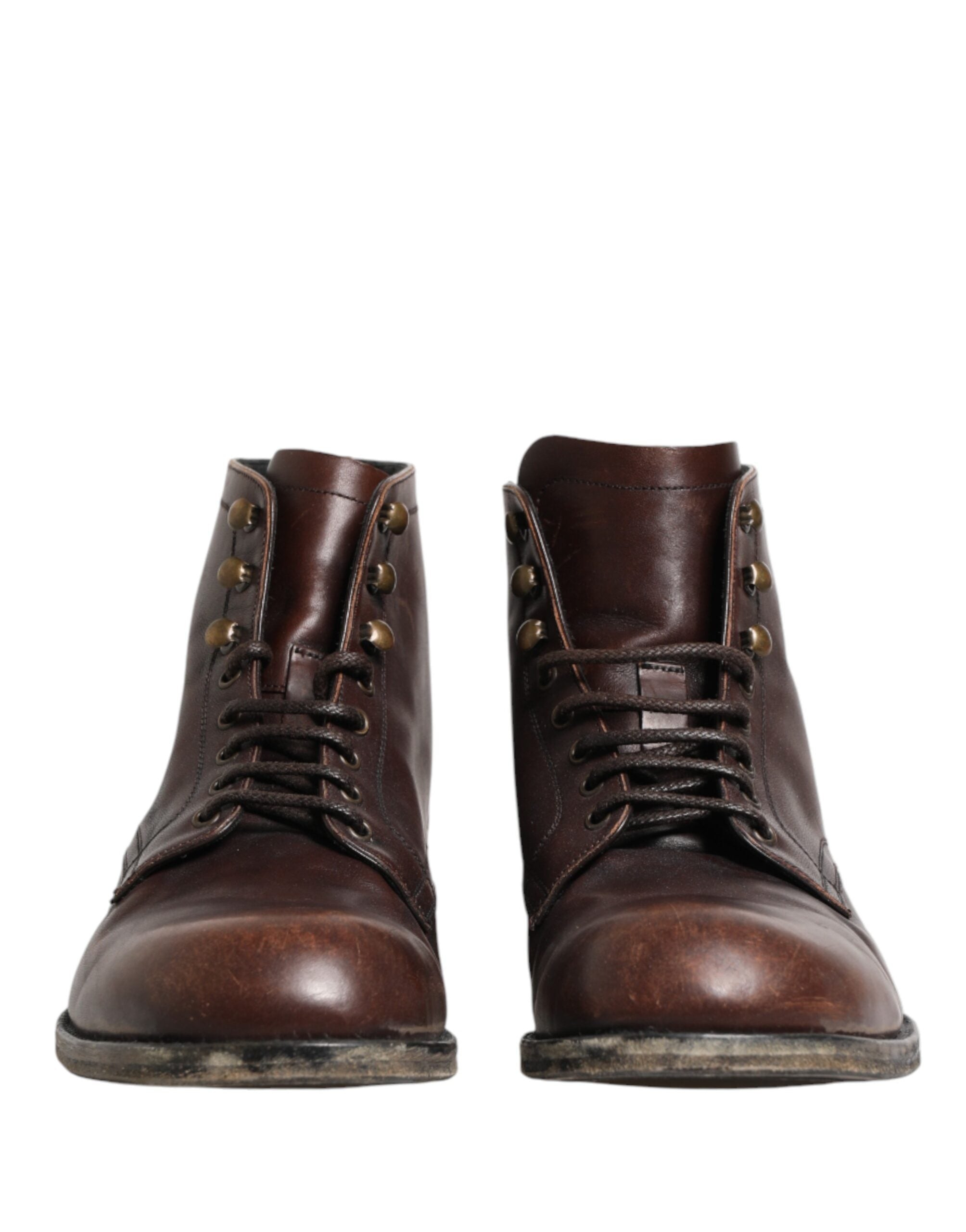 Brown Lace Up Short Ankle Boots Men Shoes - ventzia