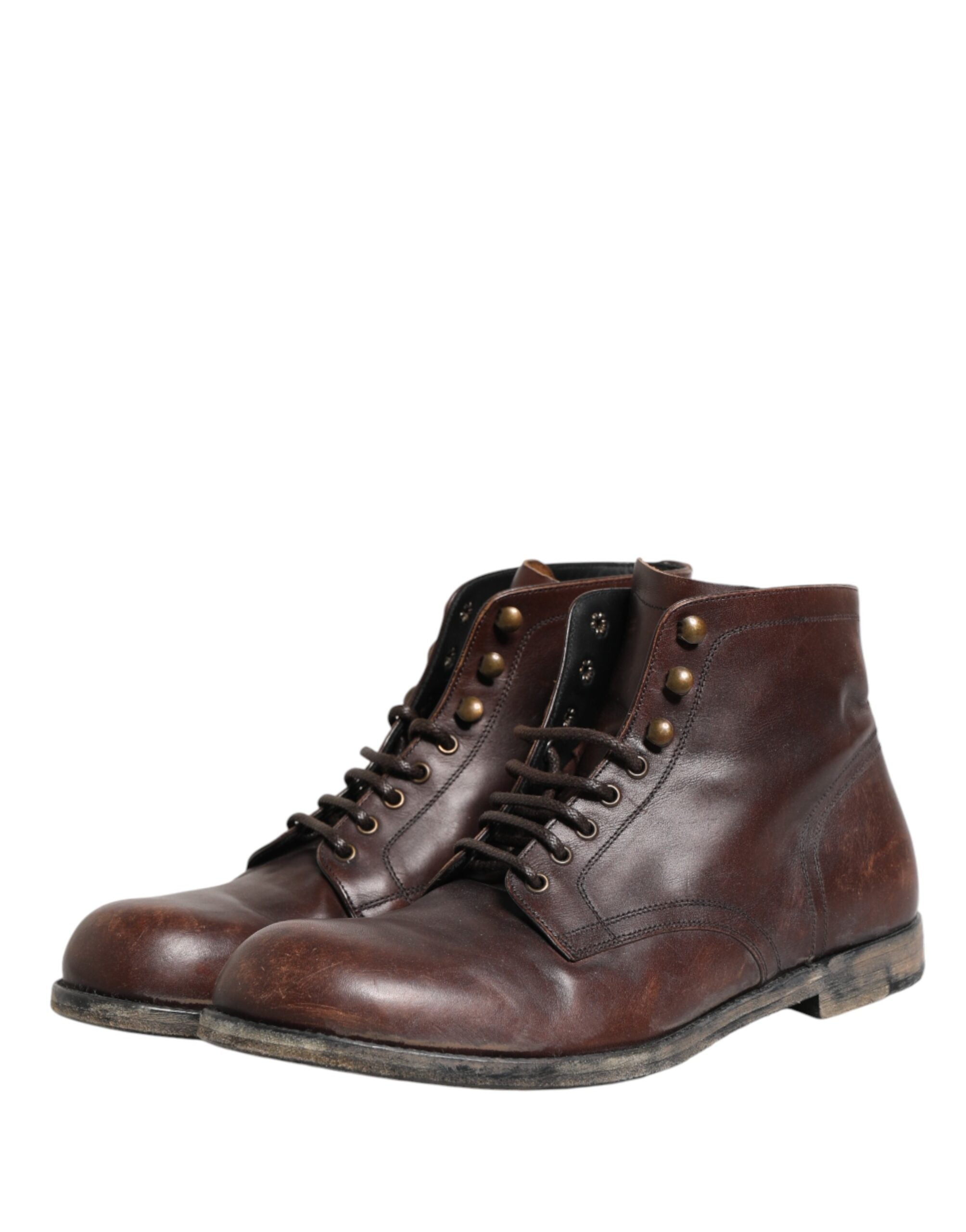 Brown Lace Up Short Ankle Boots Men Shoes - ventzia