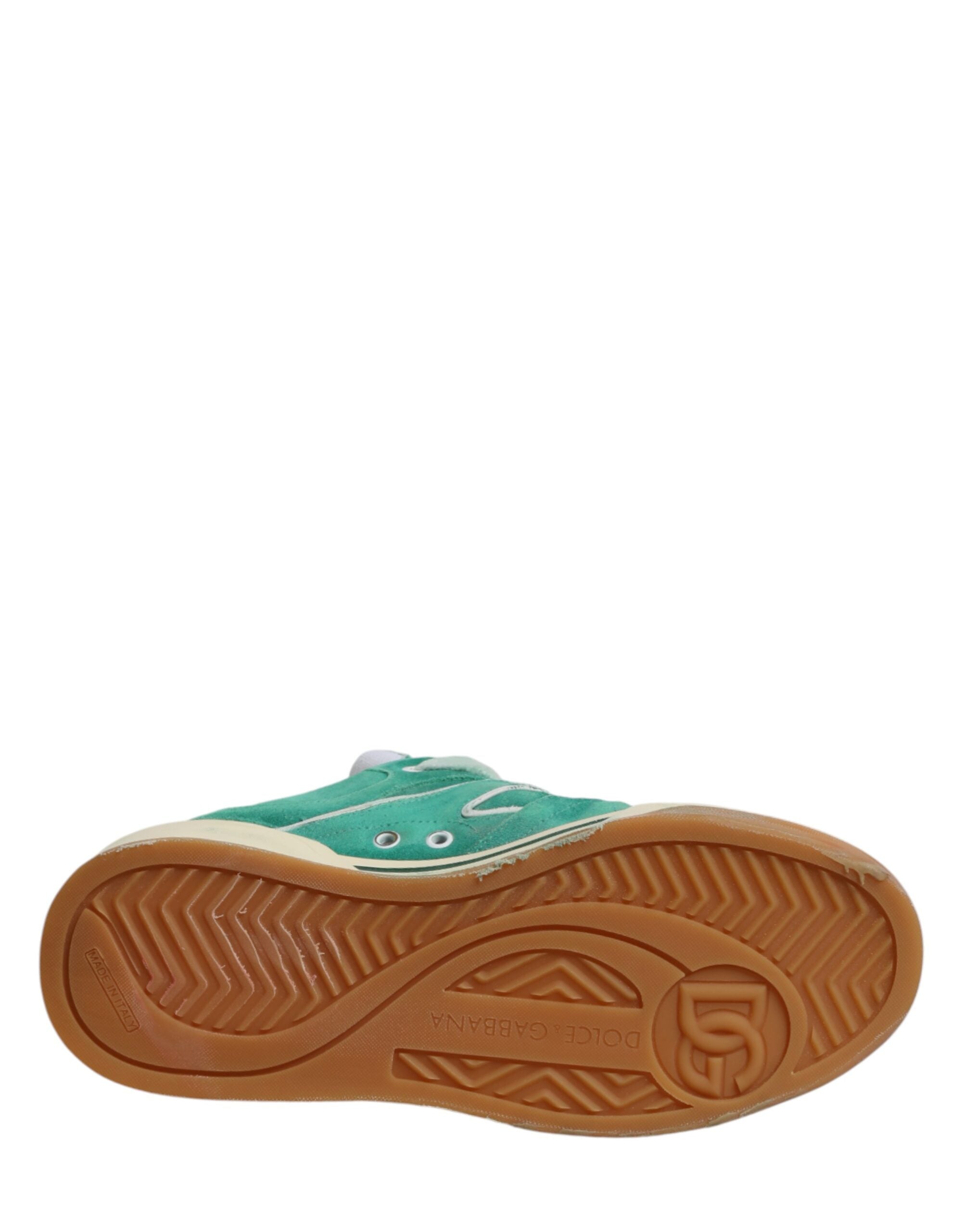 Green Suede New Roma Low Top Sneakers Shoes - ventzia