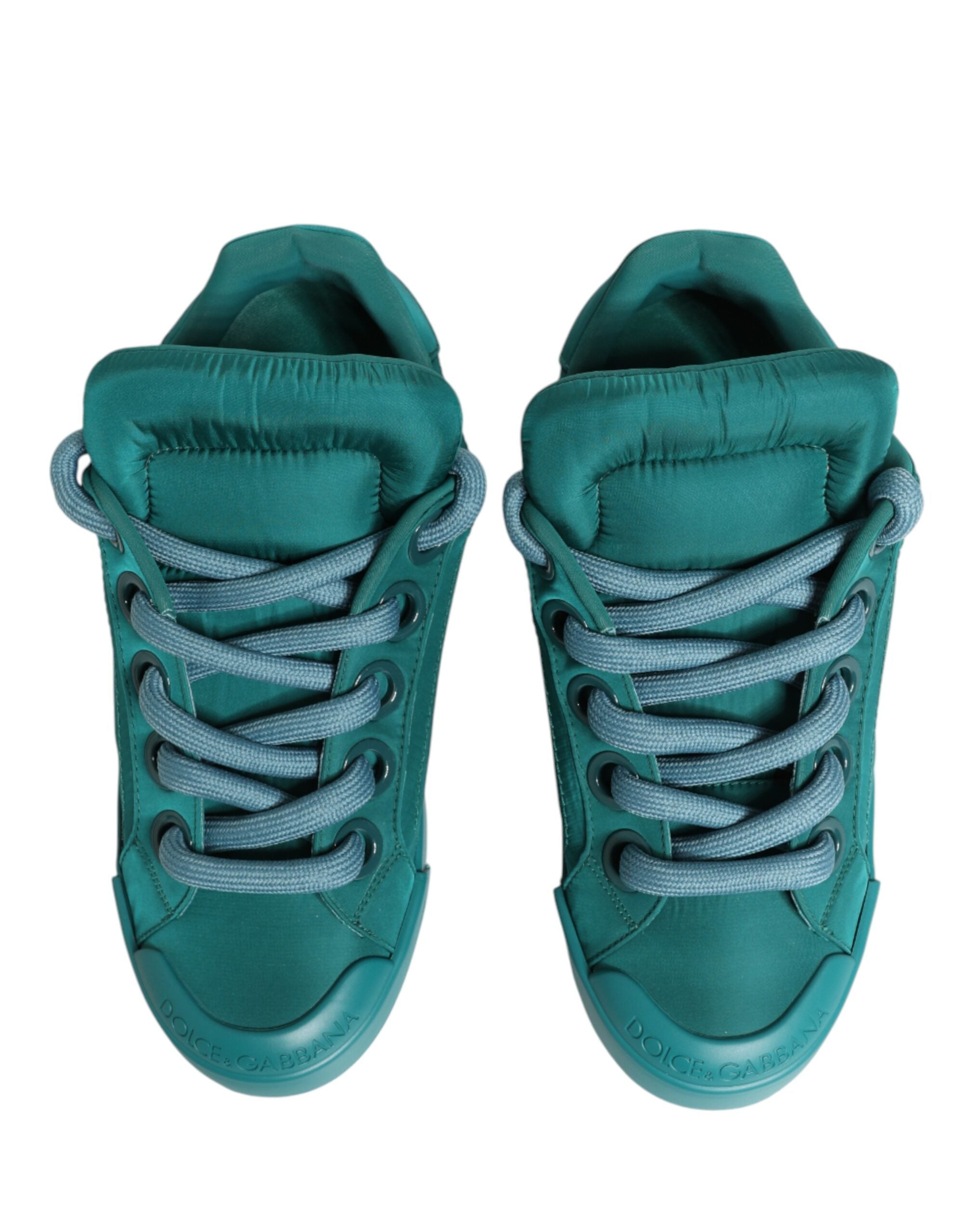 Teal Portofino Men Low Top Sneakers Shoes - ventzia