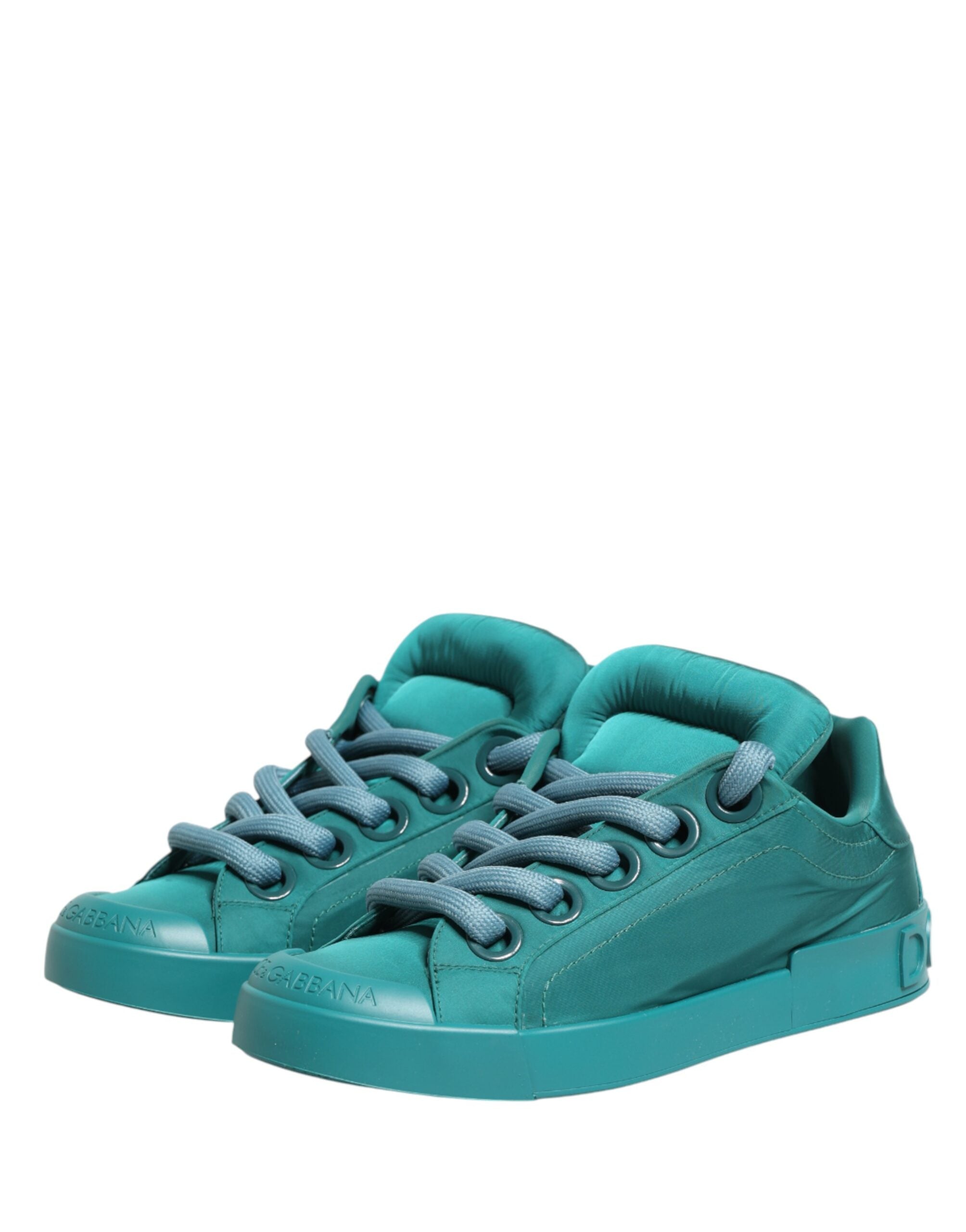 Teal Portofino Men Low Top Sneakers Shoes - ventzia