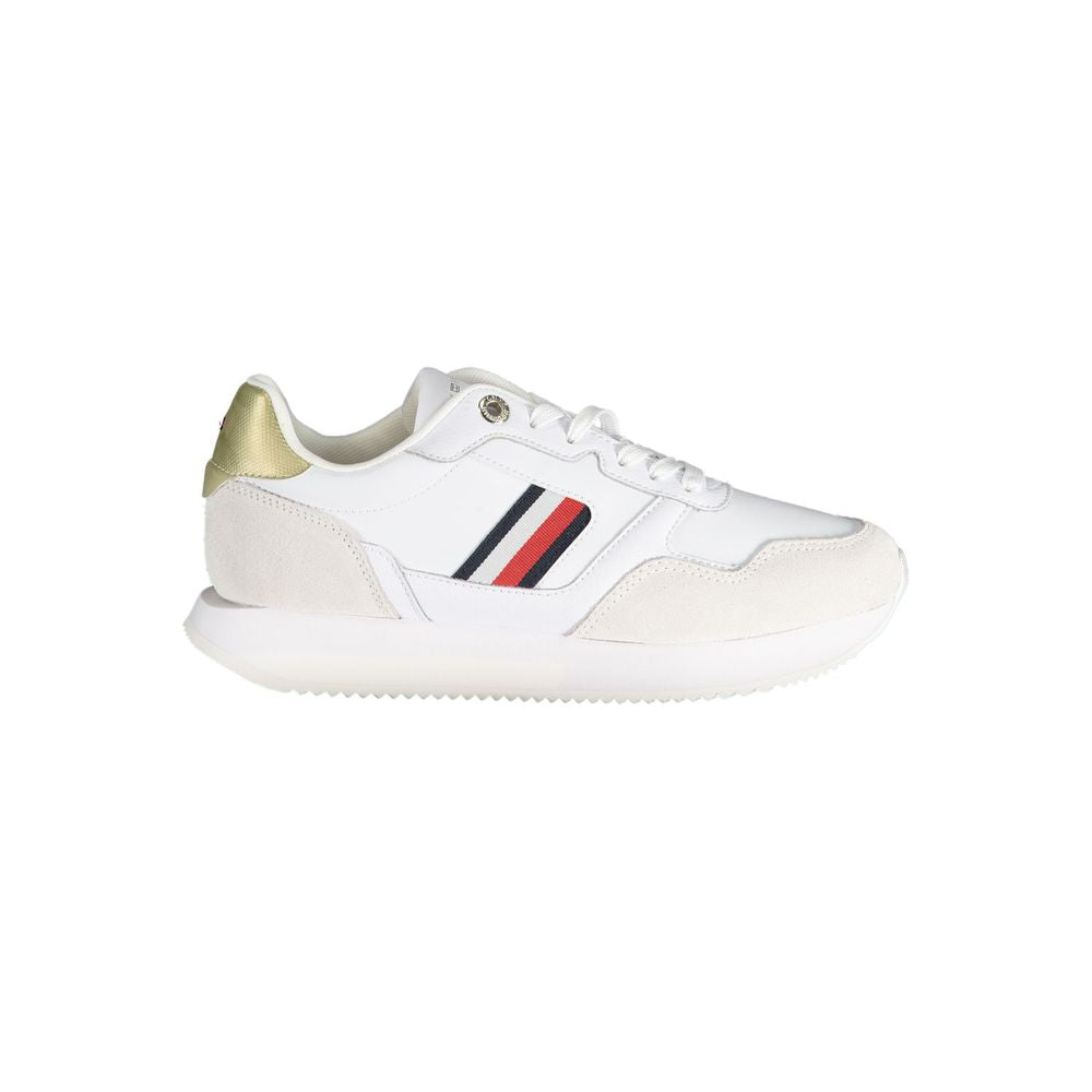 White Leather Women Sneaker - ventzia