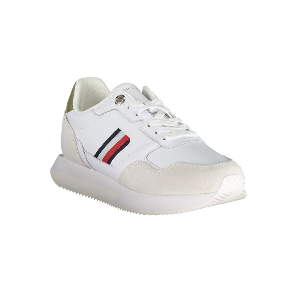 White Leather Women Sneaker - ventzia