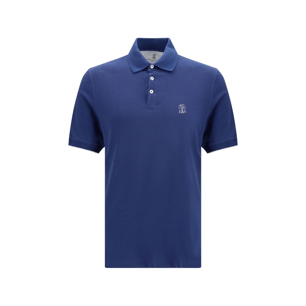 Blue Cotton Polo Shirt - ventzia