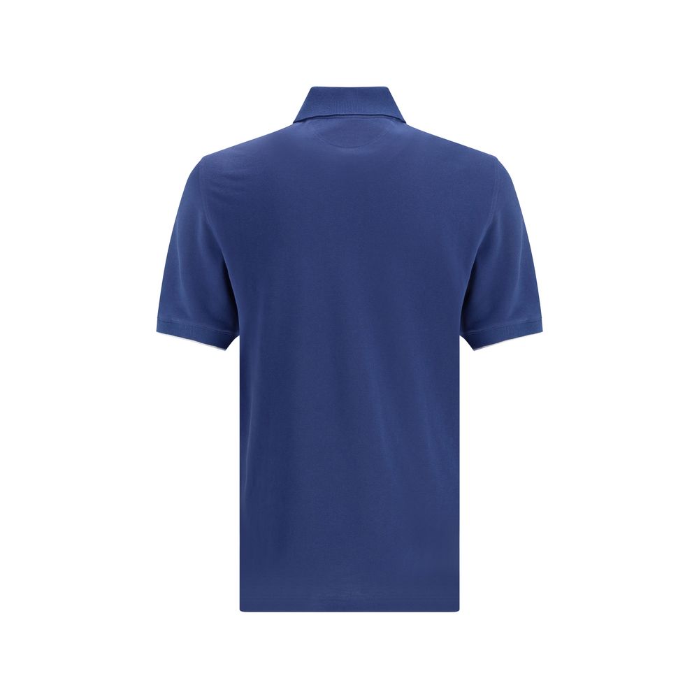 Blue Cotton Polo Shirt - ventzia