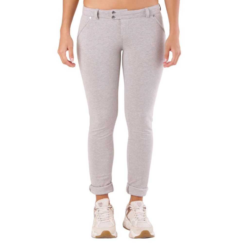 Gray Cotton Skinny Pants - ventzia