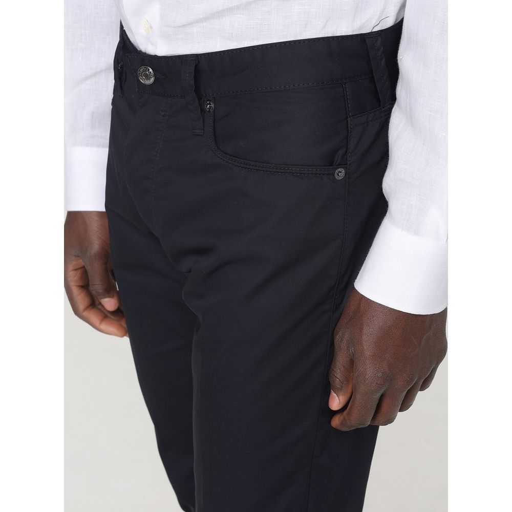 Blue Cotton Casual Pants - ventzia