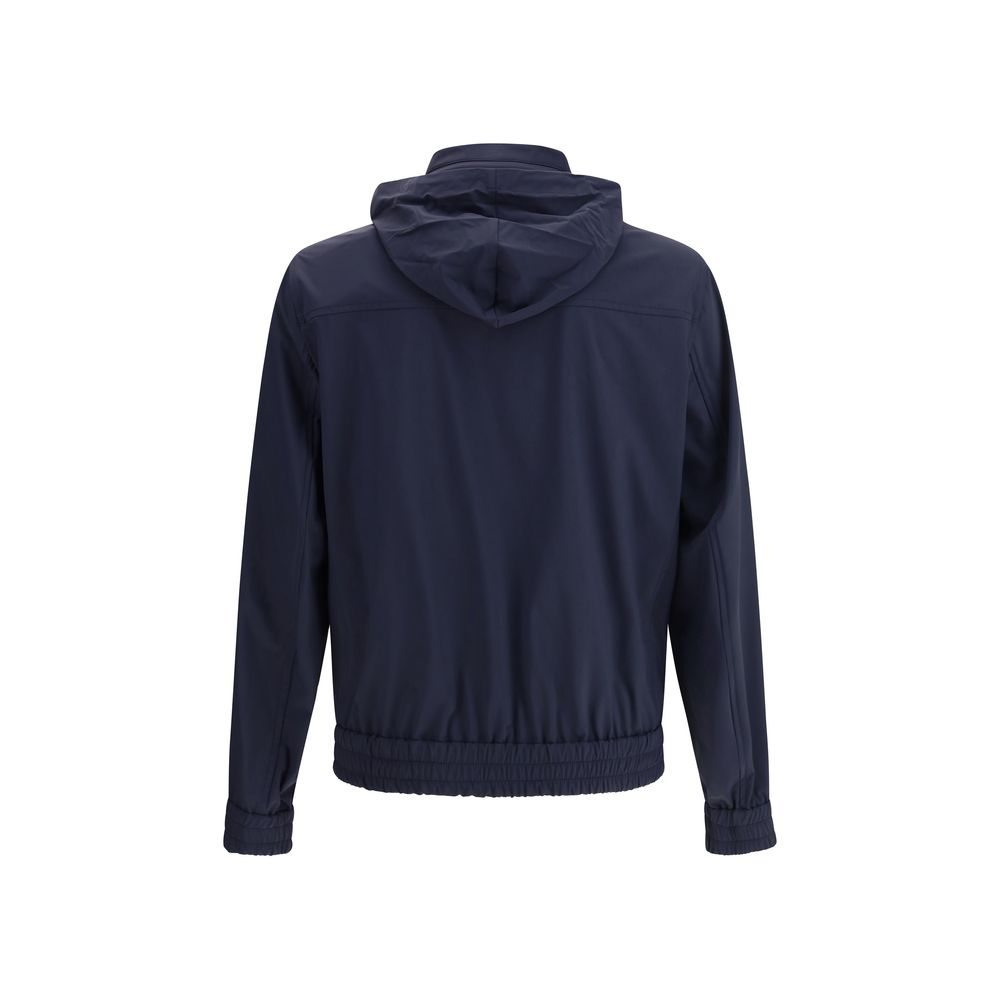 Blue Polyamide Shell Jacket - ventzia