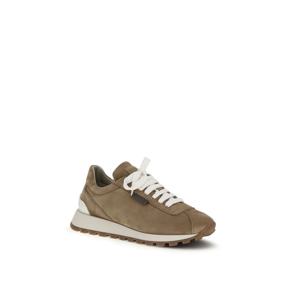 Beige Rubber Platform Sneakers - ventzia