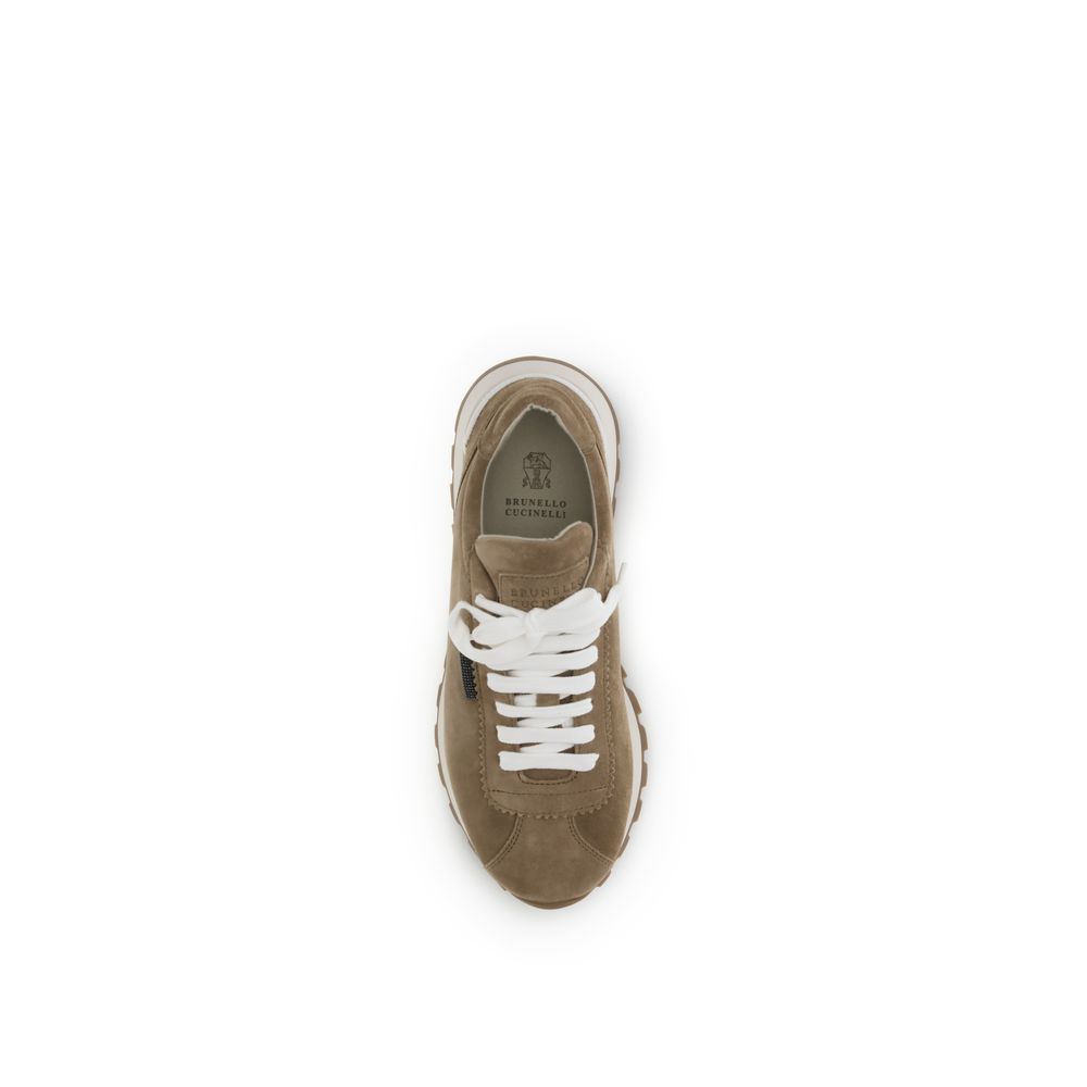 Beige Rubber Platform Sneakers - ventzia