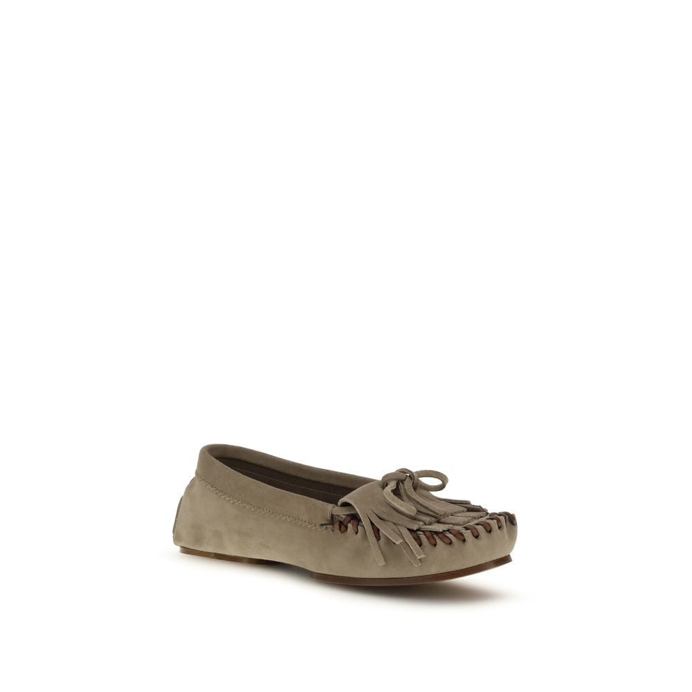 Gray Calf Leather Bos Taurus Moccassin - ventzia