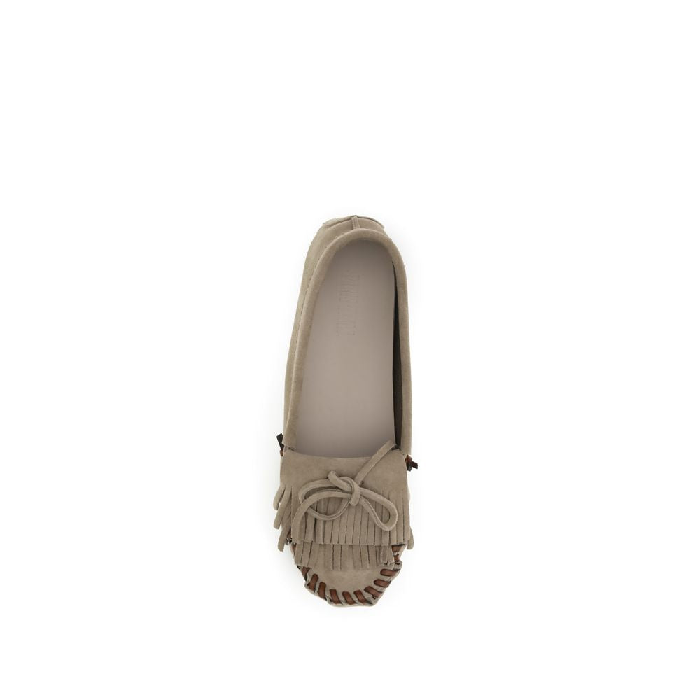 Gray Calf Leather Bos Taurus Moccassin - ventzia
