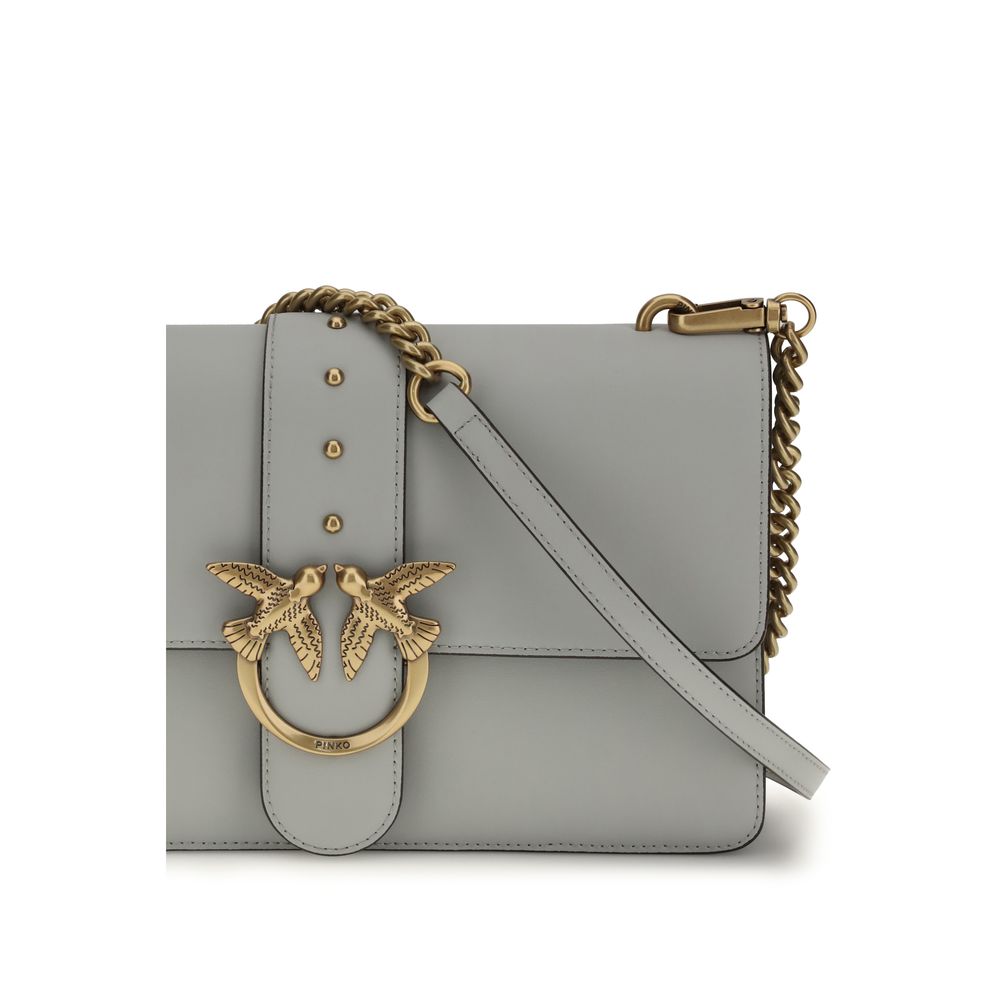 Gray Calf Leather Bos Taurus Shoulder Bag - ventzia