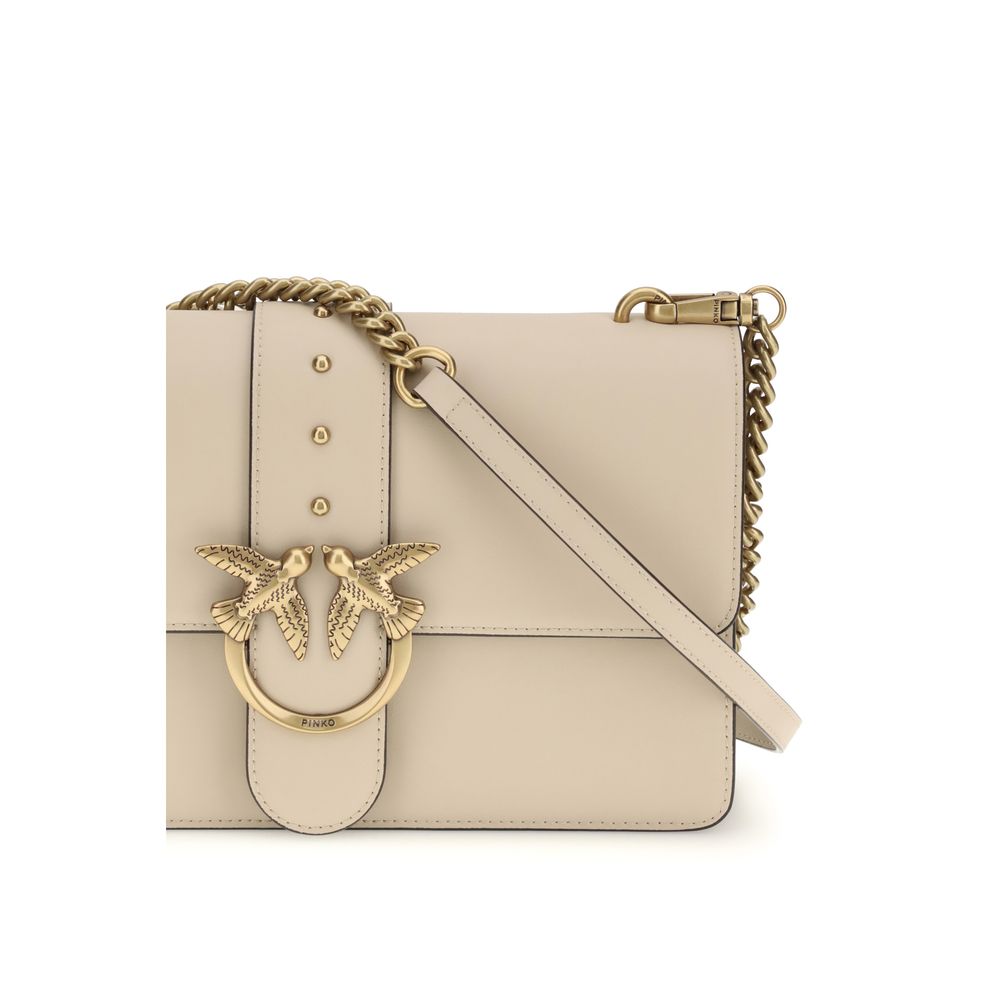 Beige Calf Leather Bos Taurus Shoulder Bag - ventzia