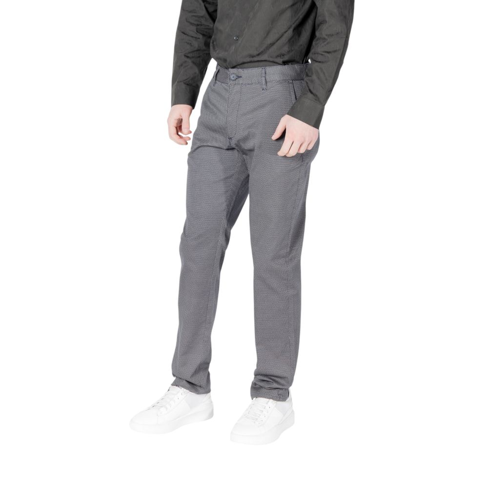 Blue Cotton Skinny Pants - ventzia