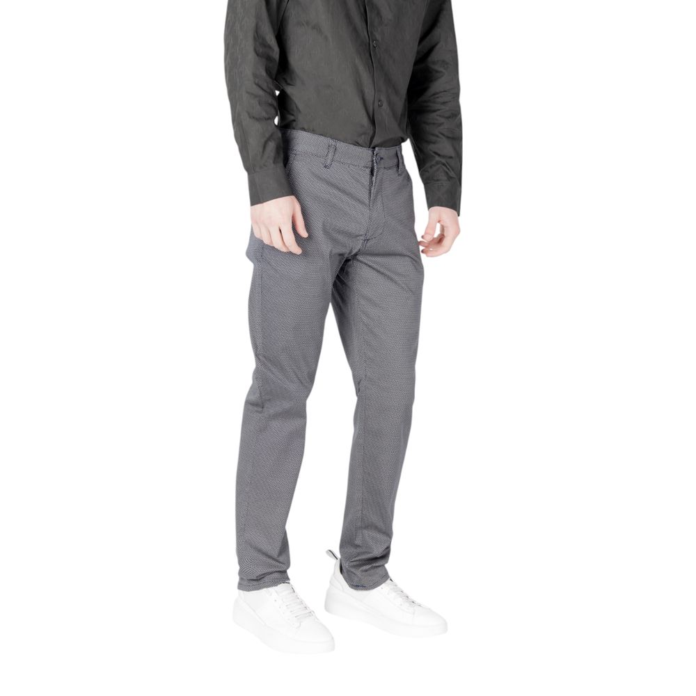 Blue Cotton Skinny Pants - ventzia