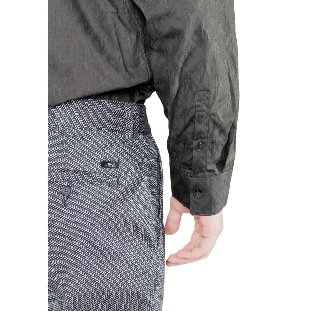 Blue Cotton Skinny Pants - ventzia
