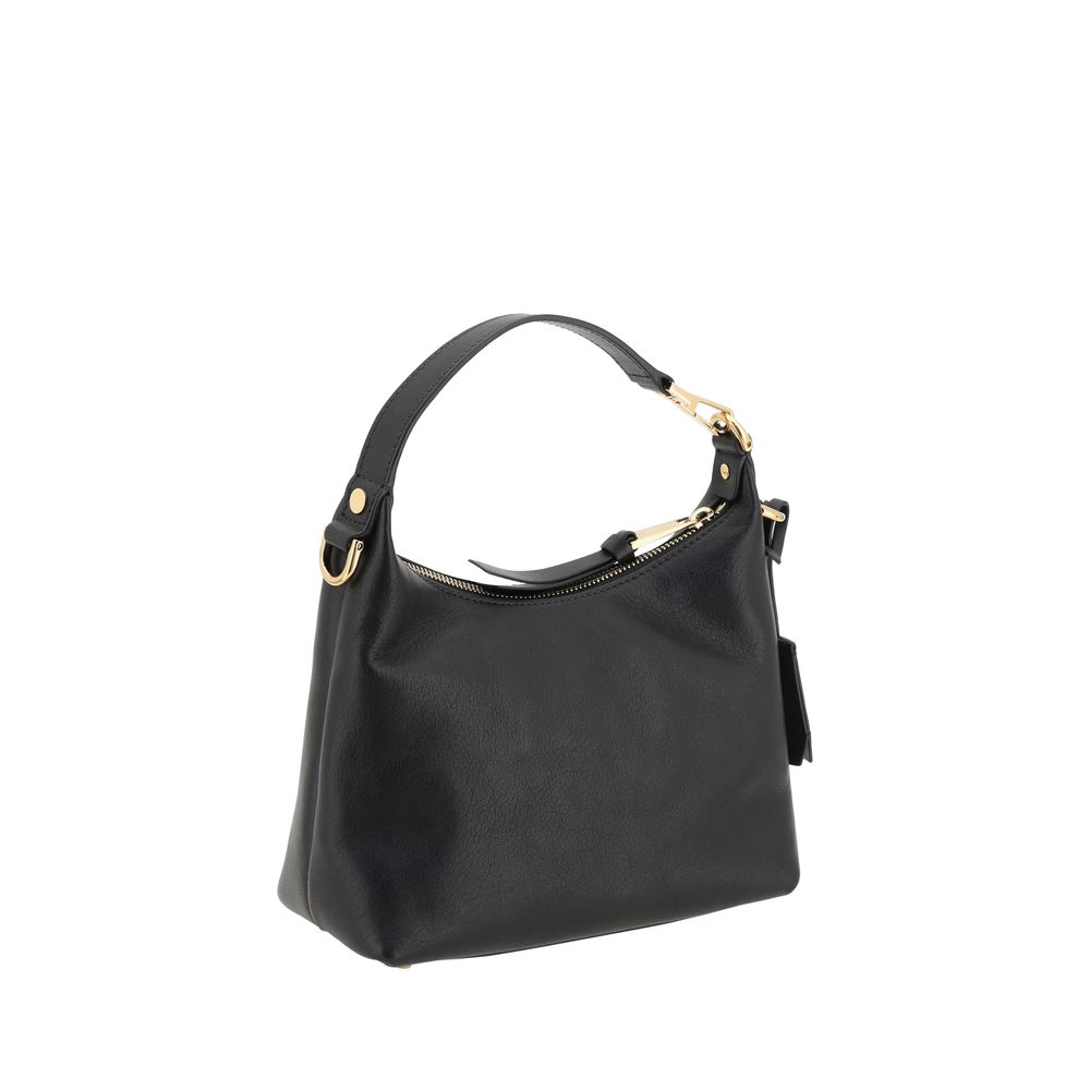 Black Calf Leather Bos Taurus Handbag - ventzia