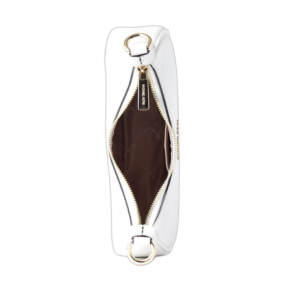 White Leather Shoulder Bag - ventzia