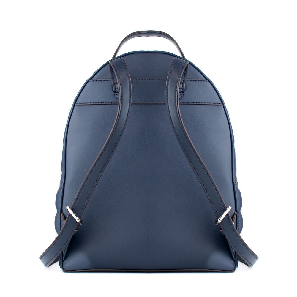 Blue Artificial Leather Backpack - ventzia