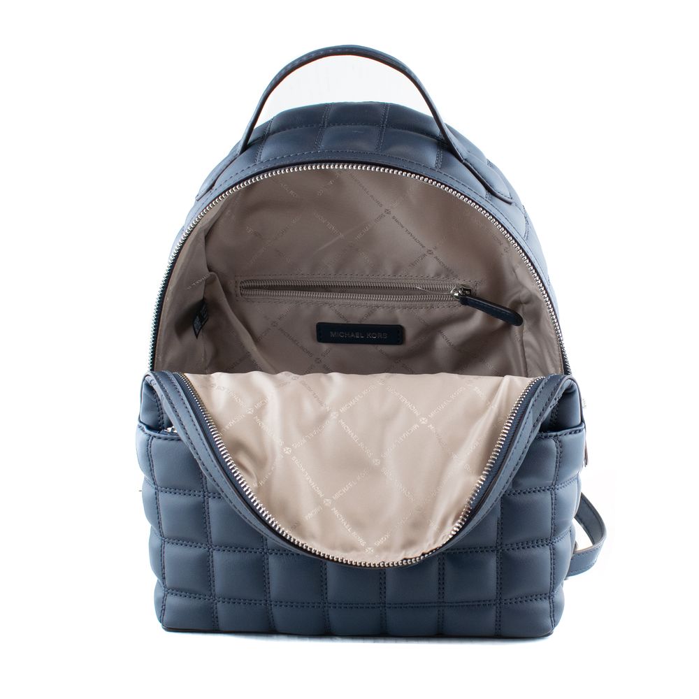 Blue Artificial Leather Backpack - ventzia