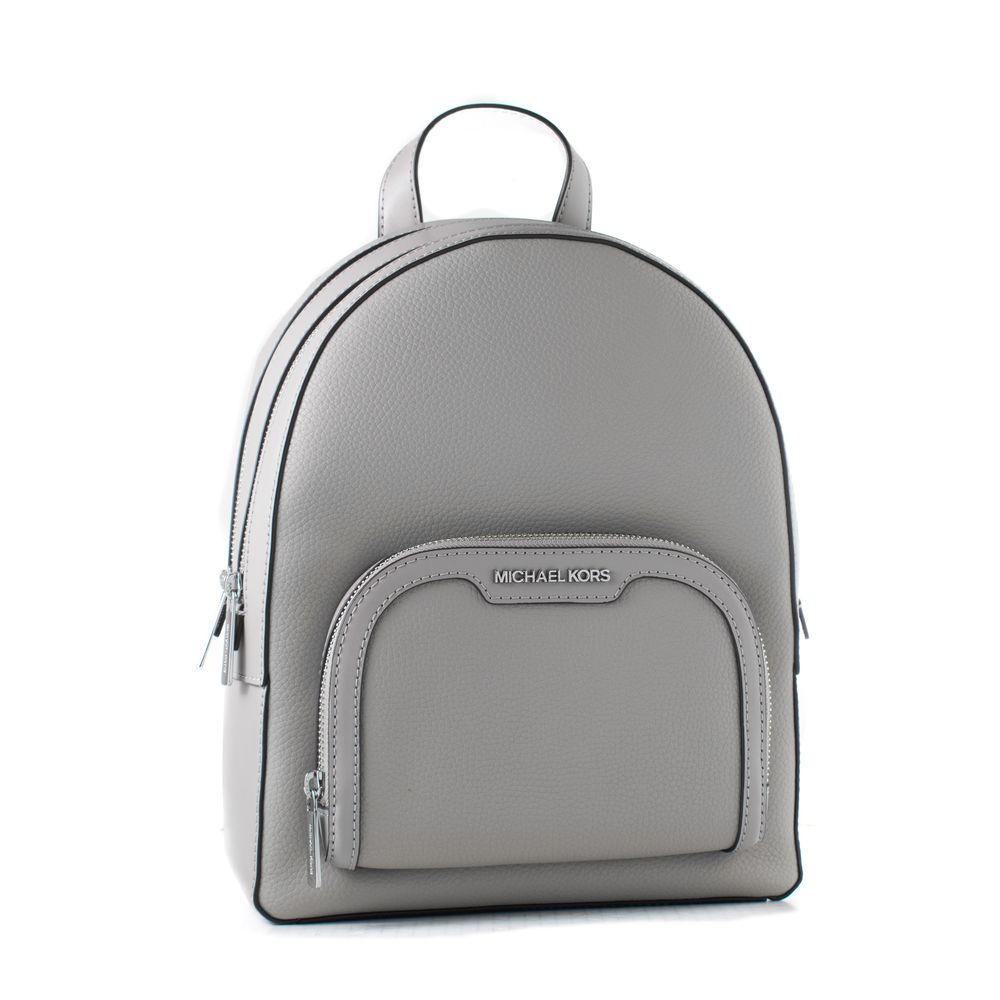 Gray Leather Backpack - ventzia