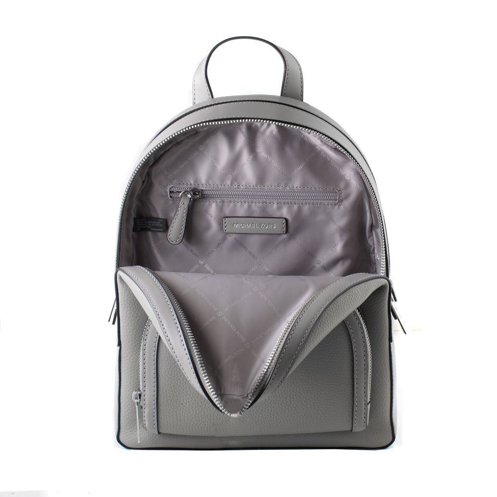 Gray Leather Backpack - ventzia