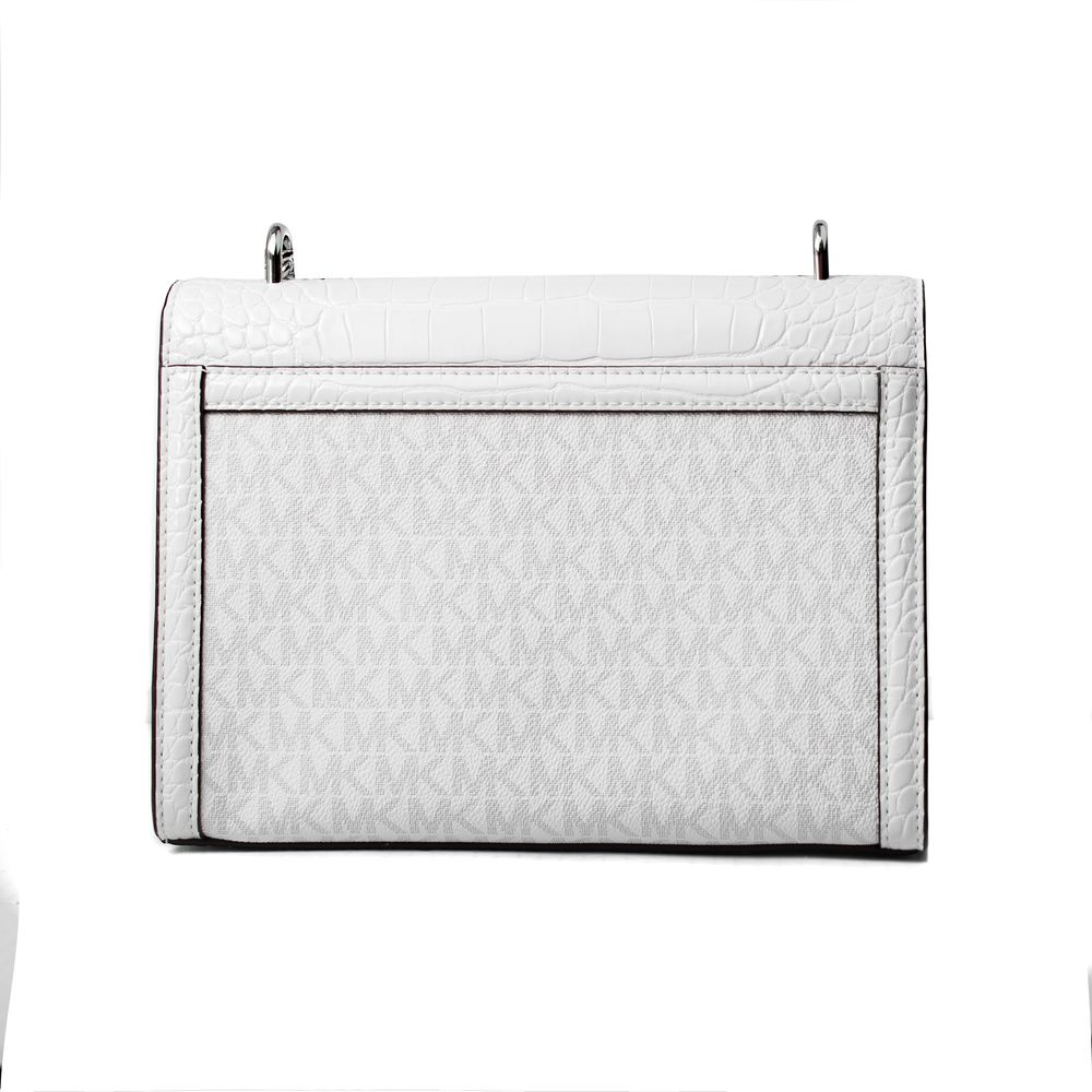 White Canvas Crossbody Bag - ventzia