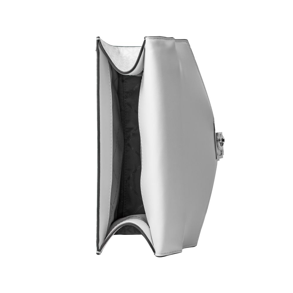 White Canvas Crossbody Bag - ventzia