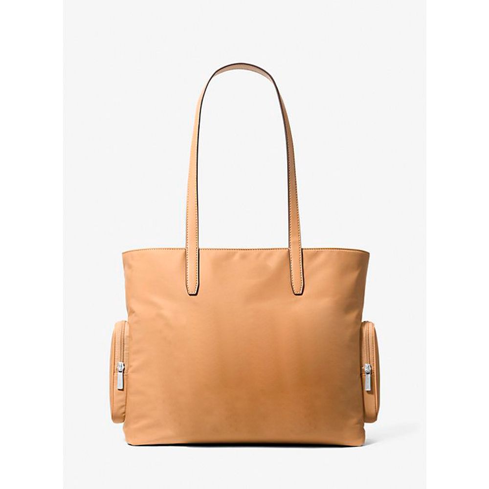 Brown Nylon Tote Bag - ventzia