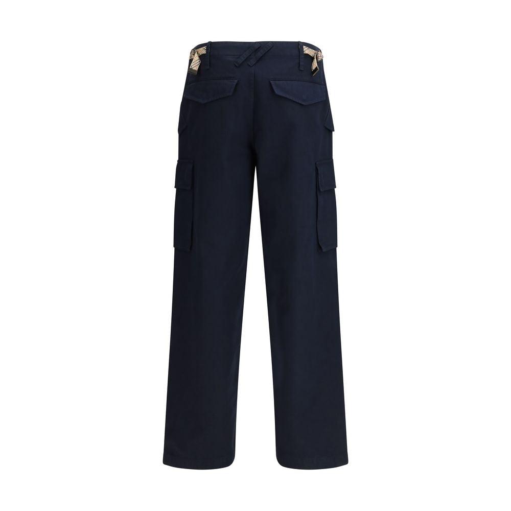 Blue Cotton Cargo Pants - ventzia