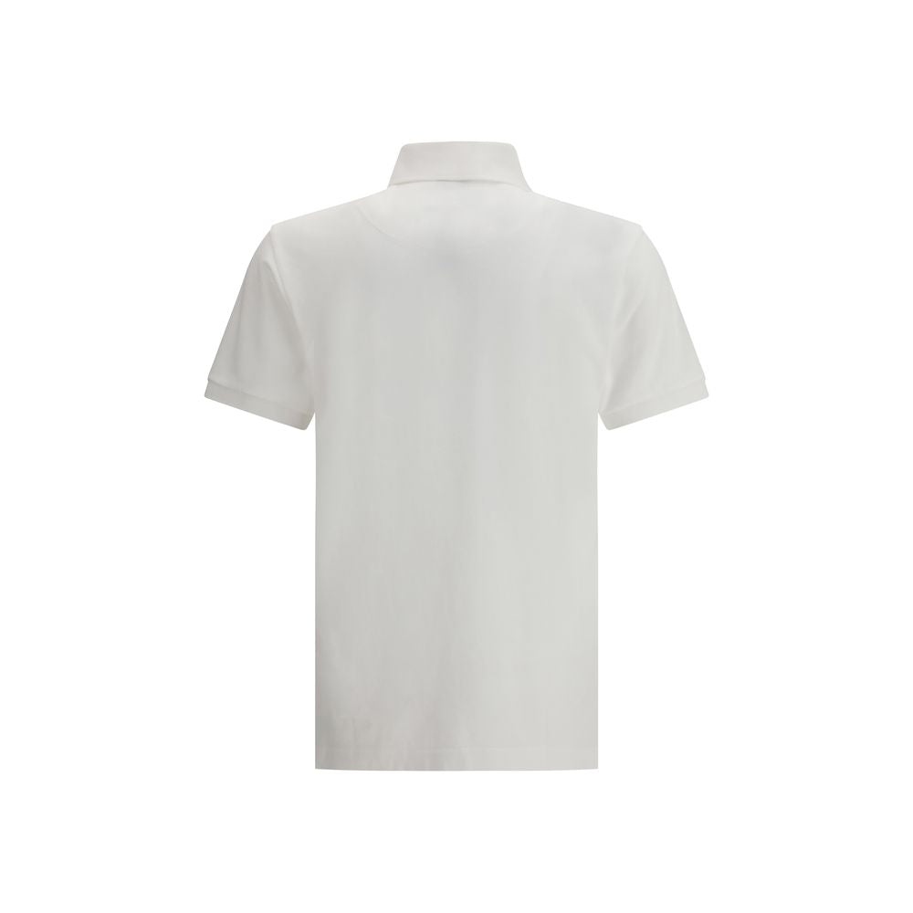 White Cotton Polo Shirt - ventzia