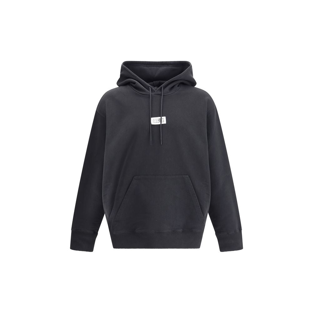 Black Cotton Sweatshirt - ventzia