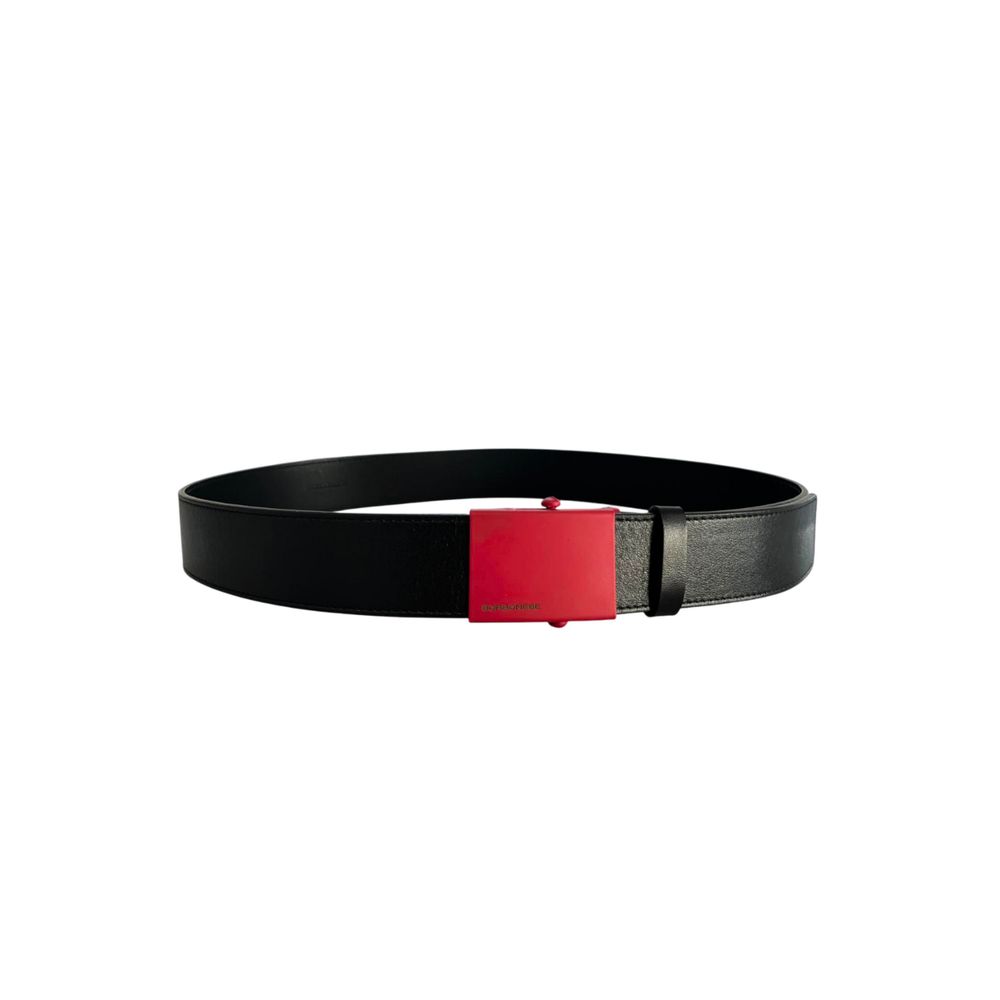 Black Leather Men Belt - ventzia