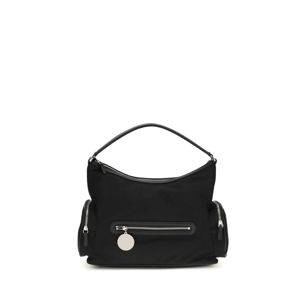 Black Nylon Shoulder Bag - ventzia