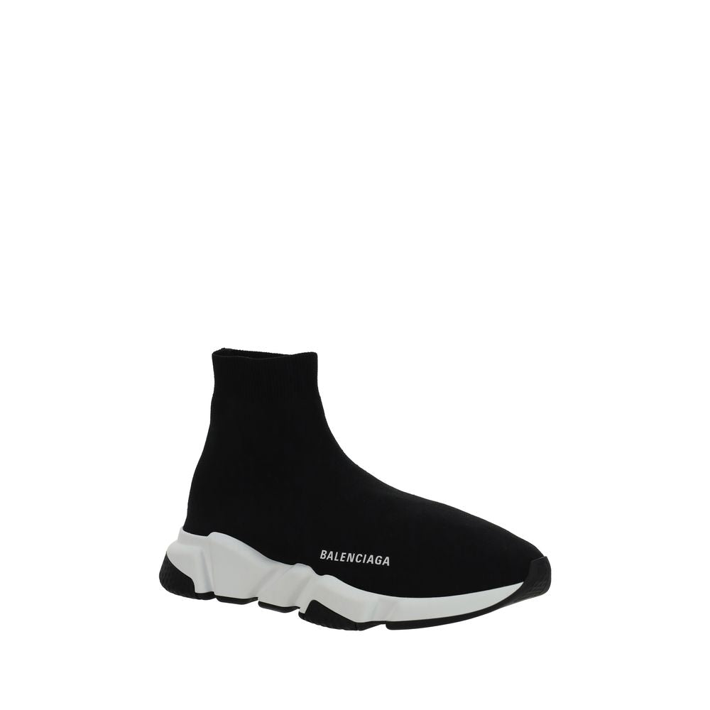 Black Elastane Athletic Sneakers - ventzia