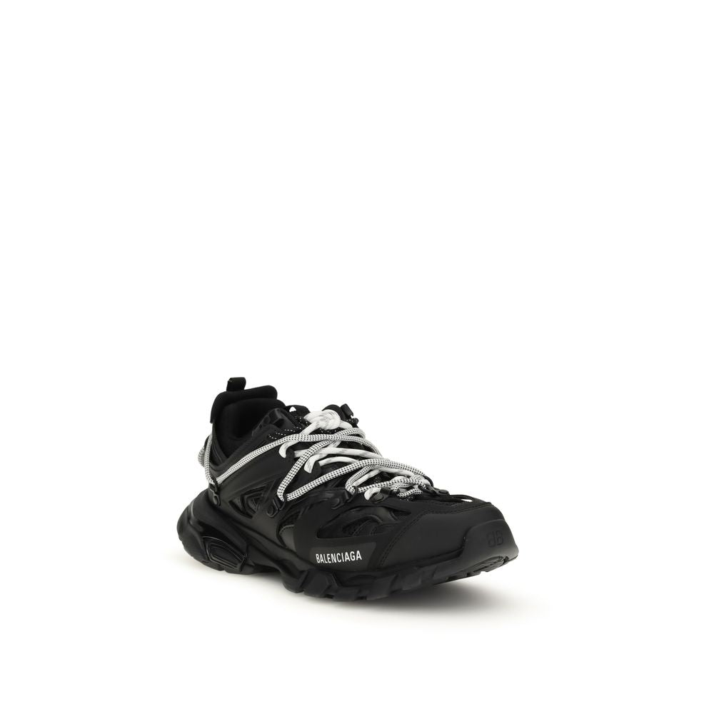 Black Polyethylene Athletic Sneakers - ventzia