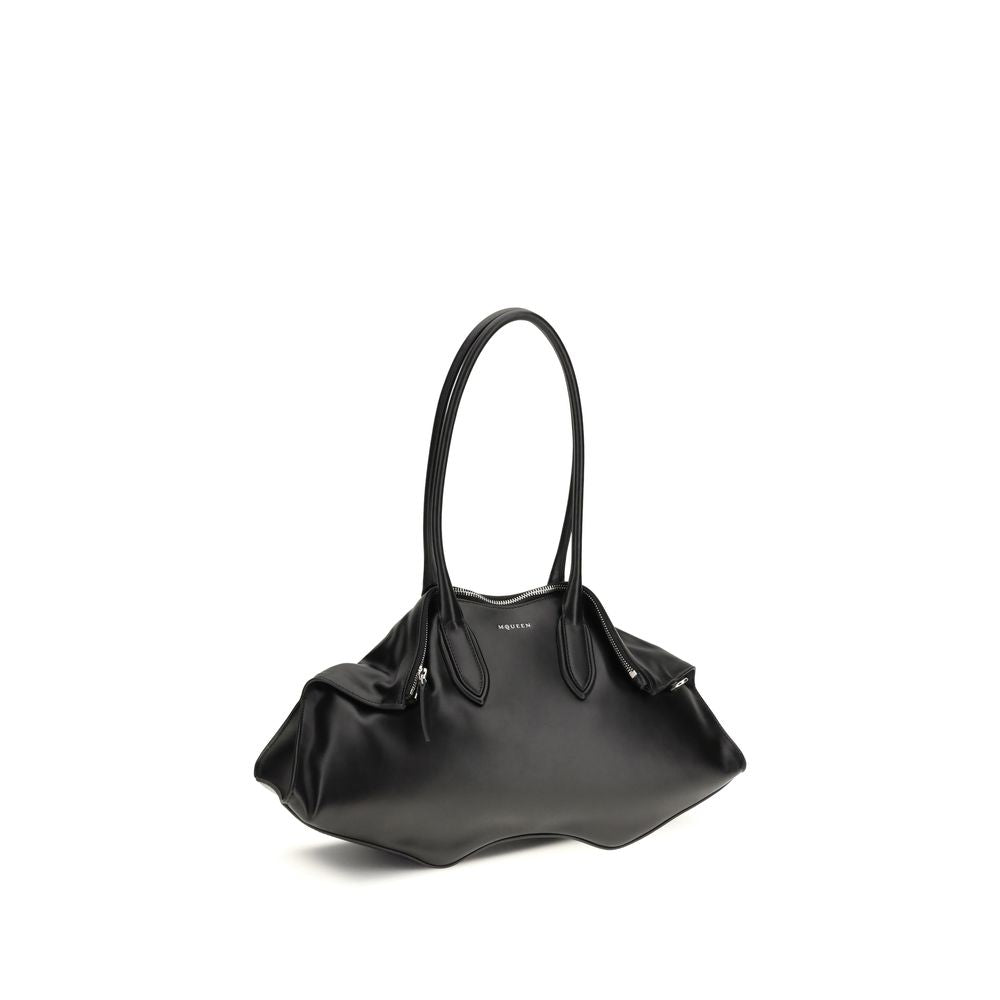 Black Calf Leather Bos Taurus Shoulder Bag - ventzia