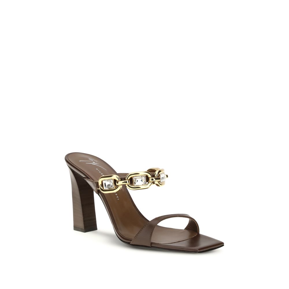 Brown Calf Leather Bos Taurus Sandals - ventzia