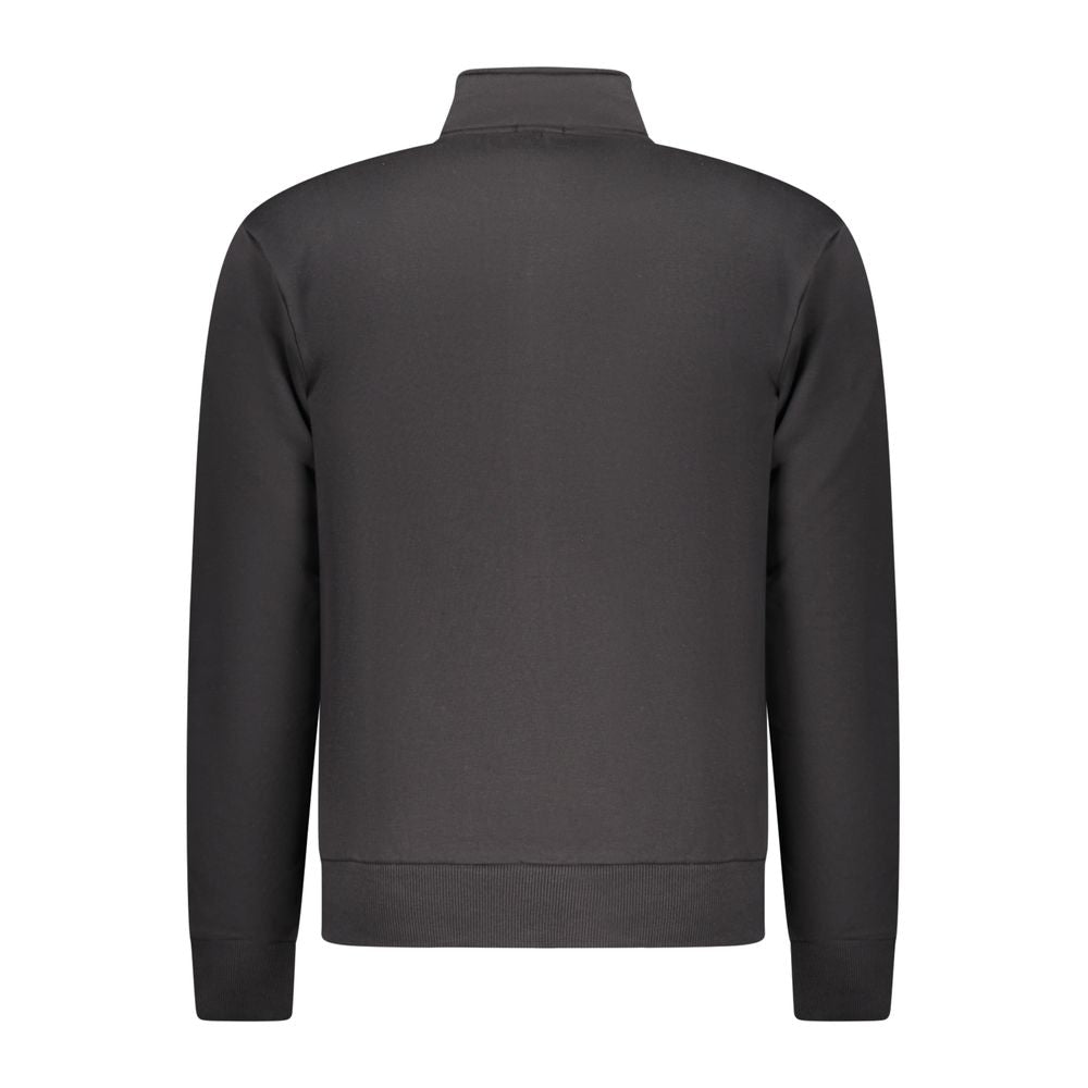 Black Cotton Men Sweatshirt - ventzia