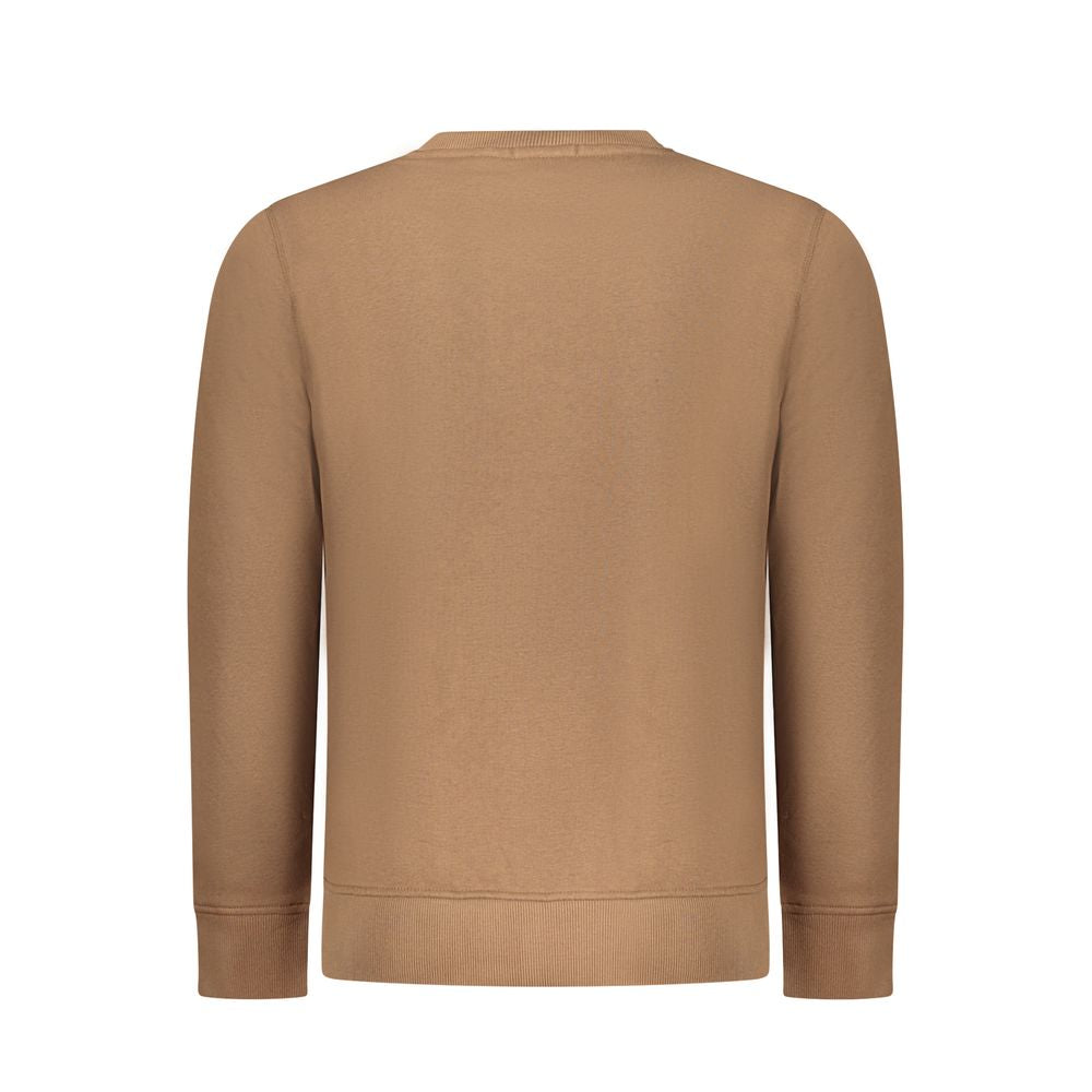 Marrone Cotton Men Sweatshirt - ventzia
