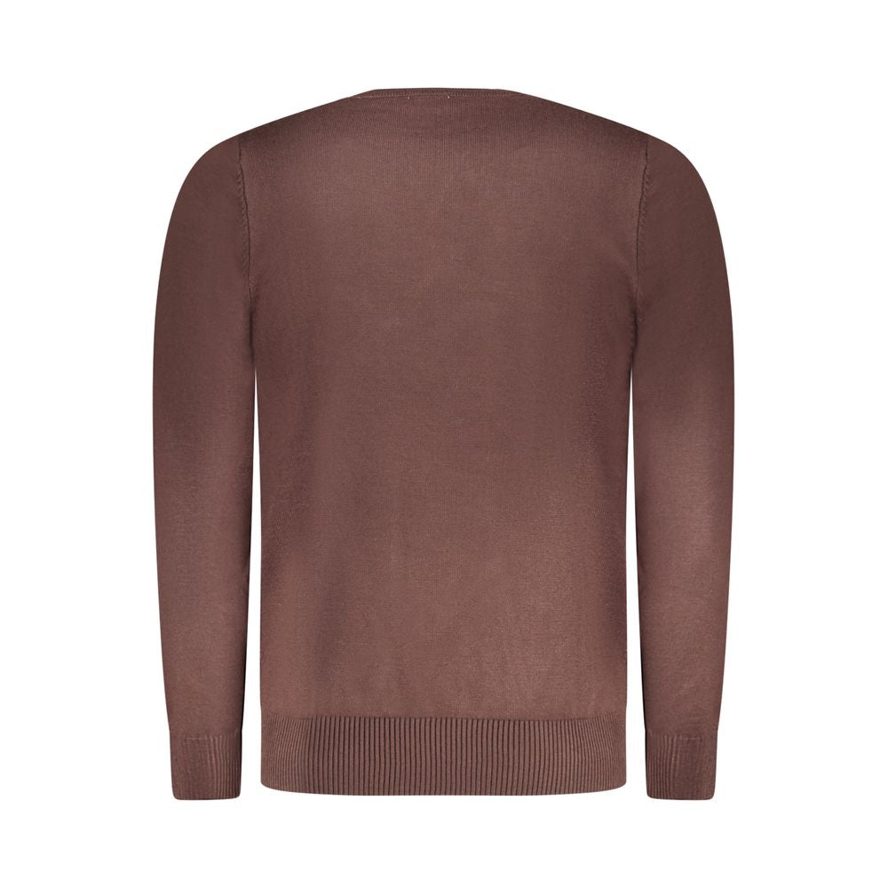Marrone Viscosa Men Sweater - ventzia